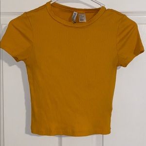 Yellow crop top